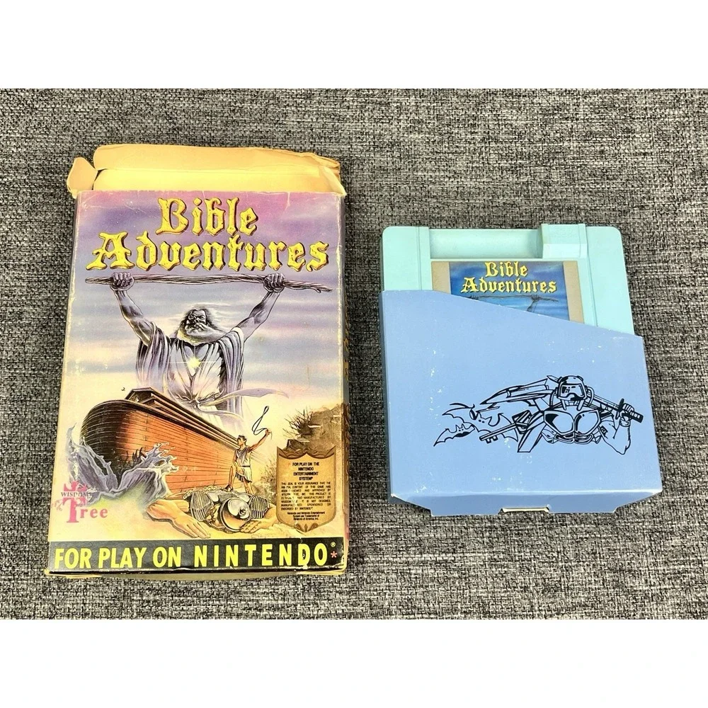 Bible Adventures (Nintendo Entertainment System, 1990) NES Blue Cart W/ Box